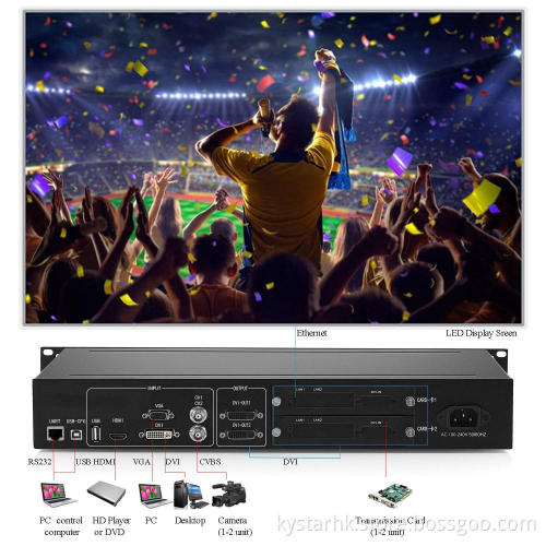 Kystar 1920*1200 @60Hz HD LED Video Wall Processor for LED Video Wall